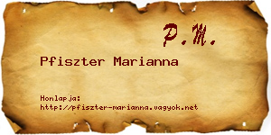 Pfiszter Marianna névjegykártya